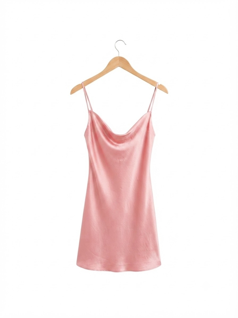 Alice + Olivia Blush Pink Satin Cowl Slip Dress Size 4